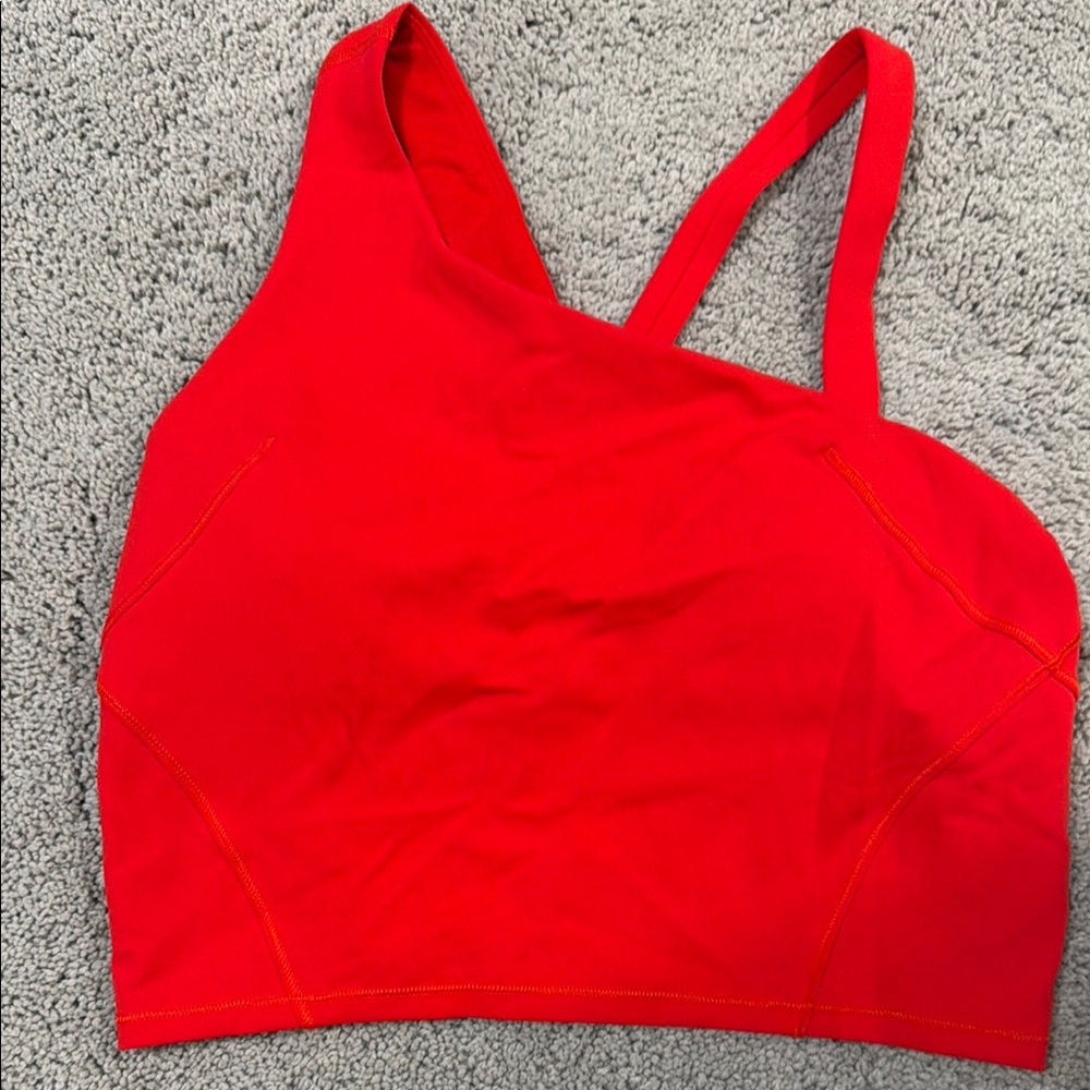 Supportive Red Sports Bralette for Low-Impact Workouts